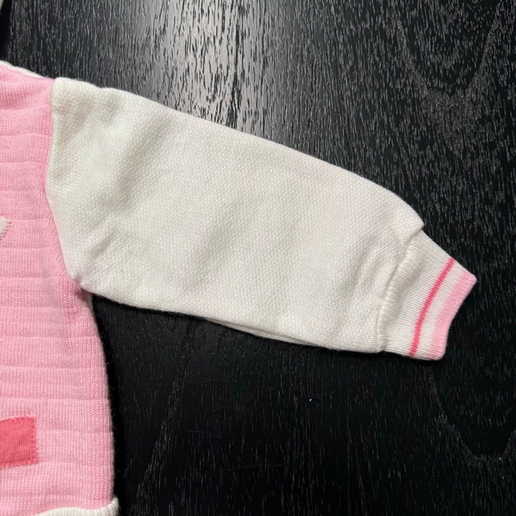 Vintage Rocking Horse Pink Bunny Zip Up Sweater 6/9 months - Picture 3 of 13